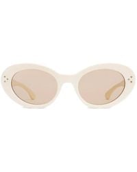 Sporty & Rich - Frame N.05 Logo-Plaque Sunglasses - Lyst