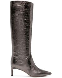 Bettina Vermillon - Knee-lenght Calf Leather Boots - Lyst