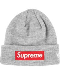 white supreme beanie hat