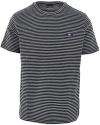 Emporio Armani - Striped Cotton T-Shirt - Lyst