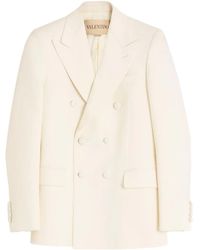 Valentino Garavani - Double-Breasted Peak-Lapel Blazer - Lyst