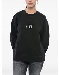 DSquared² - Icon Logo-Print Sweater - Lyst