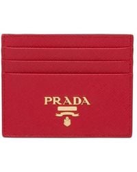 Prada - Portacarte Compatto Con Logo - Lyst