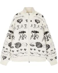 JNBY - Jacquard-Knit Zip-Up Cardigan - Lyst