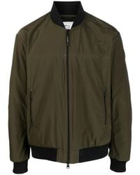 Woolrich - Logo-Patch Zip-Up Bomber Jacket - Lyst
