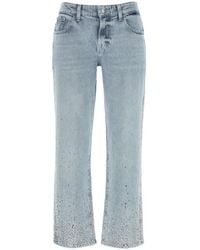 7 For All Mankind - Calie Crystal-Embellished Jeans - Lyst