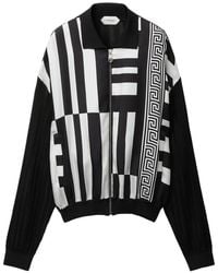 Versace - Cardigan Con Zip - Lyst