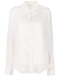 P.A.R.O.S.H. - Pintuck-detail Silk Shirt - Lyst