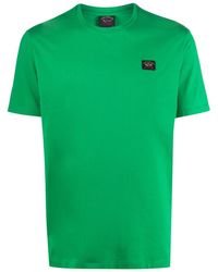 Paul & Shark - Logo-patch Crew Neck T-shirt - Lyst