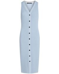 KARL LAGERFELD - Midi Logo-Detail Dress - Lyst