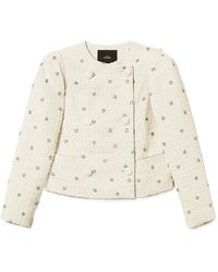 Twinset - Bouclé-Texture Embellished Jacket - Lyst