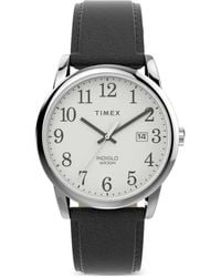 Timex - Easy Reader 35 Mm Horloge Met Rond Leren Bandje - Lyst