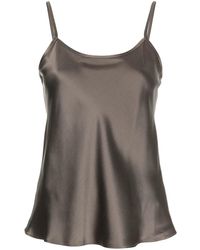 Voz - Flared Silk Vest Top - Lyst