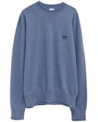 Loewe - Anagram-Embroidered Rolled-Edge Sweater - Lyst