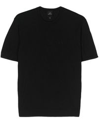 Armani Exchange - Crew-neck Fine-knit T-shirt - Lyst