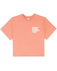 Sporty & Rich - Cropped-T-Shirt mit Slogan-Print - Lyst
