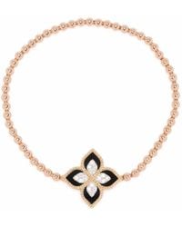 Roberto Coin - 18Kt Princess Flower Rotgoldarmband Mit Diamanten - Lyst
