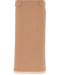 Miu Miu - Camel-Hair Pencil Skirt - Lyst