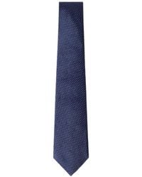 Hackett - Zweifarbige Seidenkrawatte Mit Punkten - Lyst