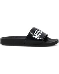 Moschino - Logo-Print Slides - Lyst