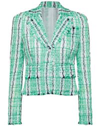Thom Browne - Striped Sheer Tweed Jacket - Lyst
