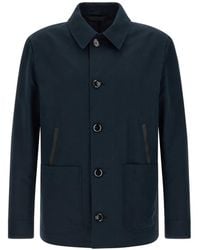 Brioni - Button Leather Pocket Jacket - Lyst