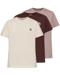 Moncler - Logo-Patch T-Shirt (Set Of Three) - Lyst