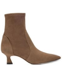 Stuart Weitzman - Vinnie Sculptural-Heel Ankle Boots - Lyst