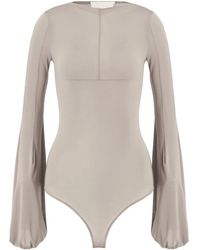 Genny - Puff-Sleeve Bodysuit - Lyst