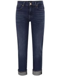 7 For All Mankind - Jean Relaxed Skinny À Ourlet Retroussé - Lyst