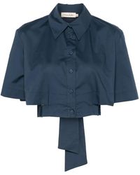 MOUTAKI - Short-Sleeve Cropped Shirt - Lyst