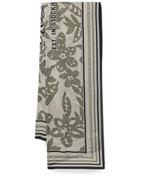 Marc O' Polo - Foulard Fleuri À Logo Imprimé - Lyst