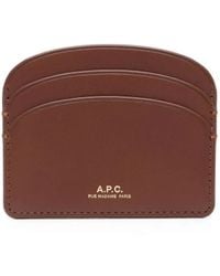 A.P.C. - Tarjetero Con Motivo Brillante - Lyst