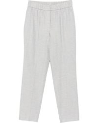 Peserico - Elasticated-Waist Cropped Trousers - Lyst