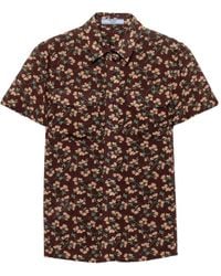 Prada - フローラル パッチポケット シャツ - Lyst