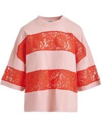Essentiel Antwerp - Lace-Detail T-Shirt - Lyst
