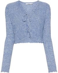 B+ AB - Cropped Wool-Blend Cardigan - Lyst