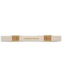 Elisabetta Franchi - Logo Leather Belt - Lyst