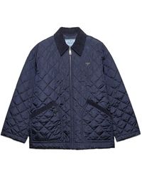 Prada - Re-Nylon Triangle-Logo Quilted Jacket - Lyst