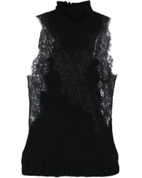 Ermanno Scervino - Haut À Empiècement En Dentelle - Lyst