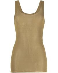 Lemaire - Geripptes Jersey-Tanktop - Lyst