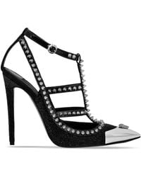 Philipp Plein - Leather Strass Sandals High Heels Studs - Lyst