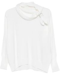 D.exterior - Tie Neck Blouse - Lyst