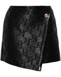 Elisabetta Franchi - Wrap-design Jacquard Miniskirt - Lyst