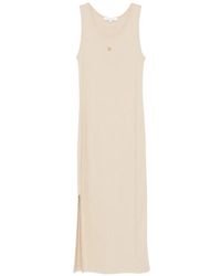 Maison Kitsuné - Logo-Embroidered Ribbed Tank Dress - Lyst