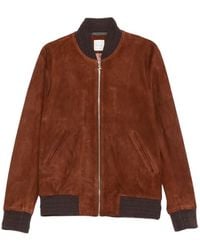 Paul Smith - Veste En Daim À Fermeture Zippée - Lyst