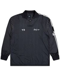 Y-3 - Elite 5 Striped Long-Sleeve Football Jersey T-Shirt - Lyst