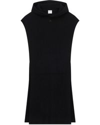 Courreges - Ribbed-Knit Sleeveless Hoodie - Lyst