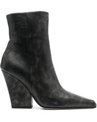 Paris Texas - 90Mm Pointed-Toe Leather Ankle Boots - Lyst
