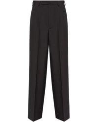 MM6 by Maison Margiela - Wide-Leg Pleat Trousers - Lyst